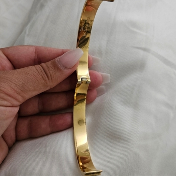 LV GOLD CUFF NANOGRAM BANGLE BRACELET✨️ - Picture 6 of 14
